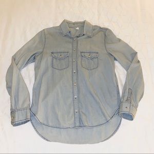 Aeropostale Light Weighted Jean Shirt Button Up